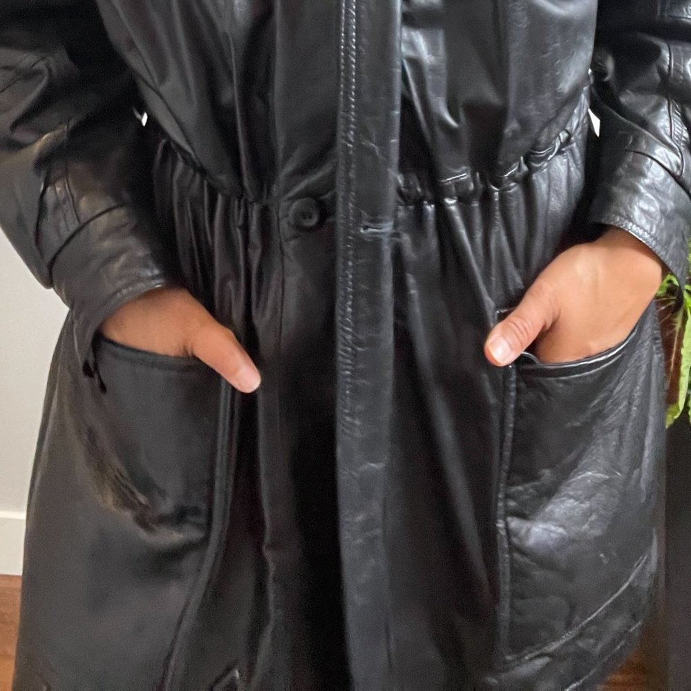 Y2K Canadian Made Leather Jacket -M/L- - Picture 7 of 16